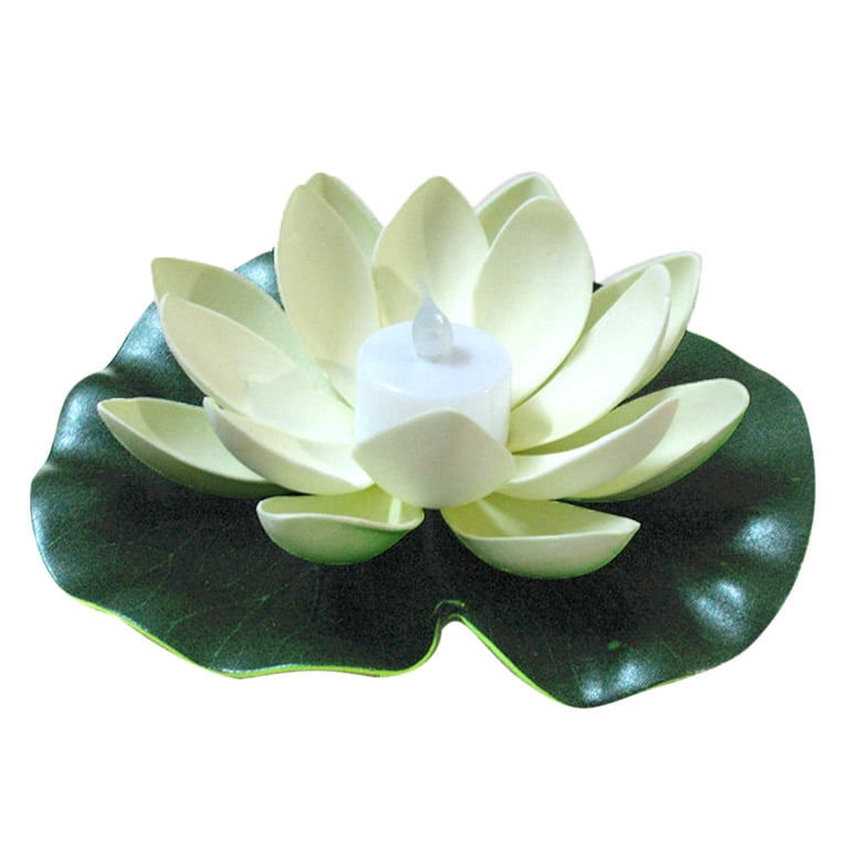 Floating Lotus Light For Pond – 3-Pack 7.09" LED Lotus Lanterns, Blue Green Gradient, Battery-Operated Pool & Garden Decor