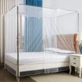 thumbnail image 4 of AIDUCHO Bed Mosquito Net, Single Door, Extra Large Square, White, 220x180x180cm (LxWxH), for Single Double Beds, 4 of 5