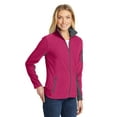 thumbnail image 4 of Port Authority Ladies Summit Fleece Full Zip Jacket-3XL (Dark Fuchsia/ Magnet), 4 of 6