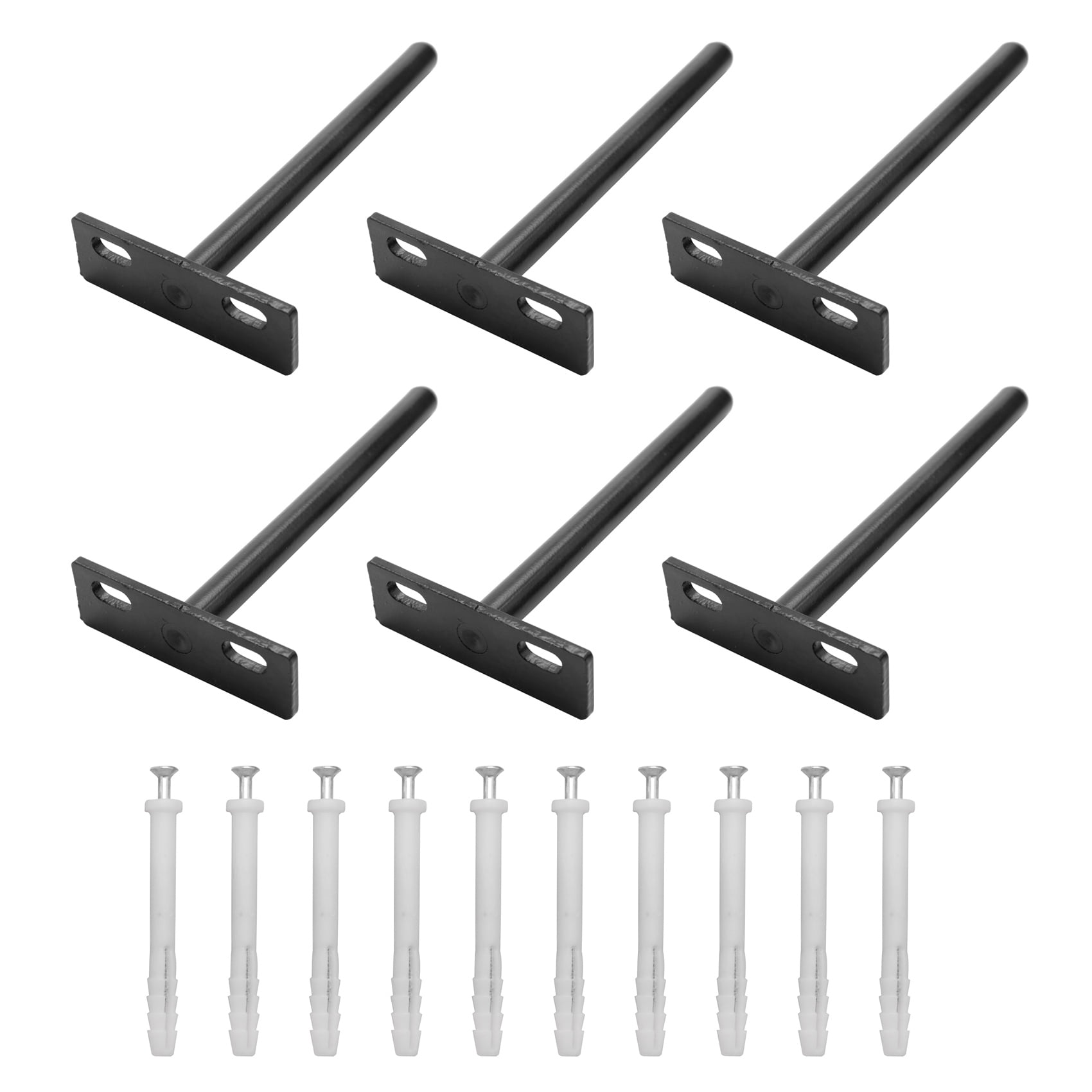 6Pcs 5 inch Floating Shelf Brackets Concealed Blind Shelf Support for