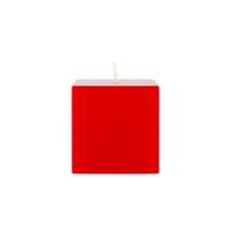 Mega Candles 1 pc Unscented Red Square Pillar Candle, Hand Poured Premium Wax Candles 3 Inch x 3 Inch, Home Décor, Wedding Receptions, Baby Showers, Birthdays, Celebrations, Party Favors & More