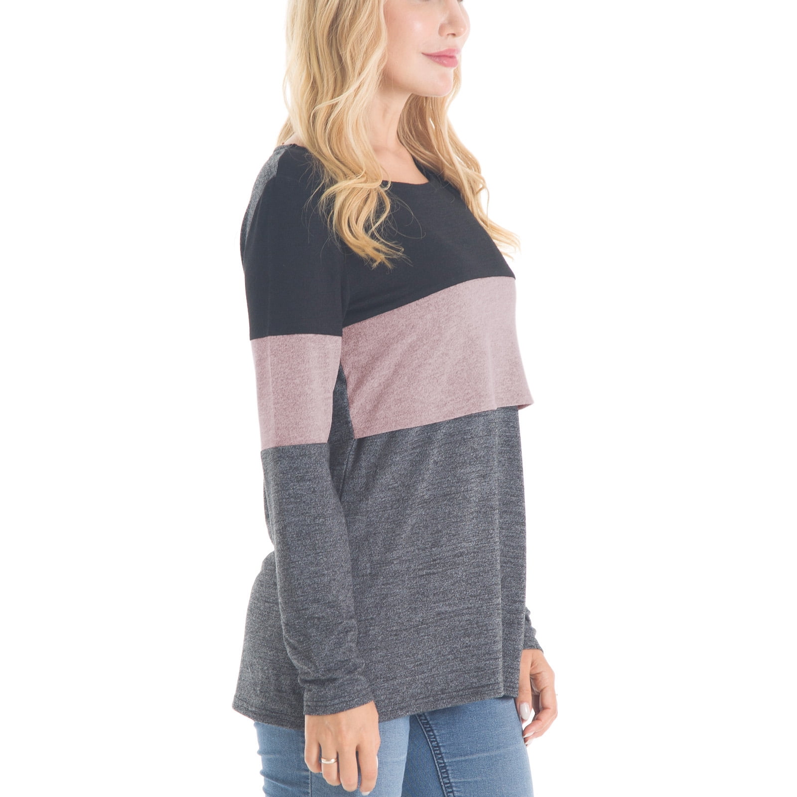 Bearsland Female Long Sleeve Maternity Nursing Top Breastfeeding Shirts 3-Pack