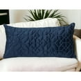 thumbnail image 2 of Navy Quilted Velvet Geo Lumbar Decorative Pillow, 2 of 5