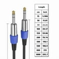 thumbnail image 2 of 6.35mm Balanced Audio Cable Jack Male to Male Stereo Cables for Speaker Amp Instrument Cable Guitar Keyboard, 2 of 9