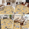 thumbnail image 5 of 5'x8' Area Rugs, Vintage Flower Indoor Outdoor Area Rug for Living Room Bedroom, Country Bird Garden Butterfly Yellow Washable Bathroom Rugs Kitchen Floor Carpet Mats Home Decor Aesthetic, 5 of 8