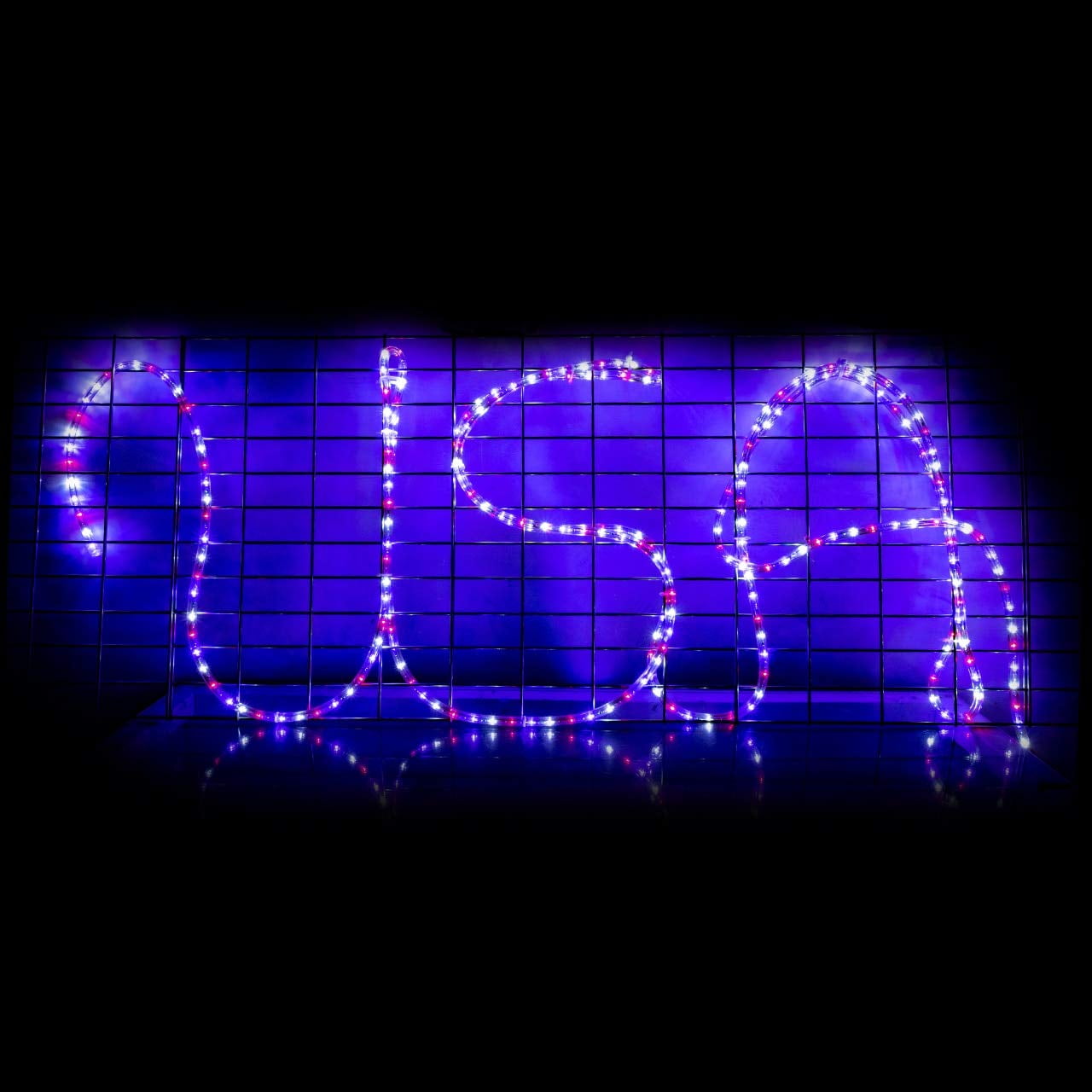 Red White and Blue Patriotic LED Rope Light - 1 Bulb Per Color - 120 Volt - 148 Feet