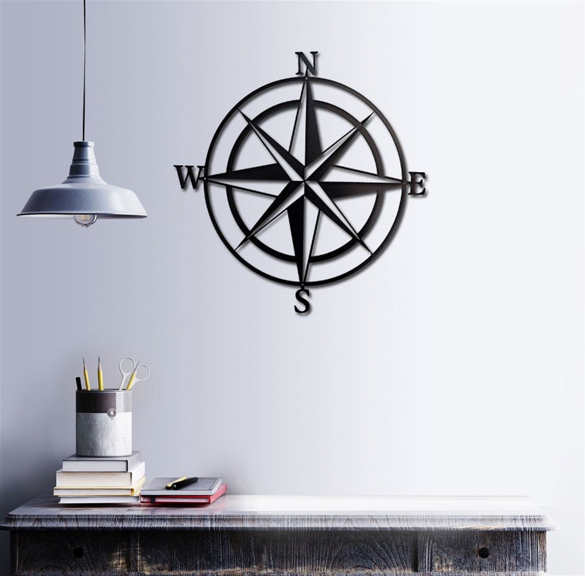Compass Metal Wall Decor Metal Map Metal Wall Decor Art