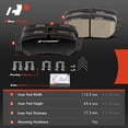 thumbnail image 5 of A-Premium Rear Ceramic Disc Brake Pads Set Compatible with Honda Passport 2019-2022, Ridgeline 2017-2023, Pilot 2012-2022 & Acura MDX 2014-2016, 4 Pcs, 5 of 8
