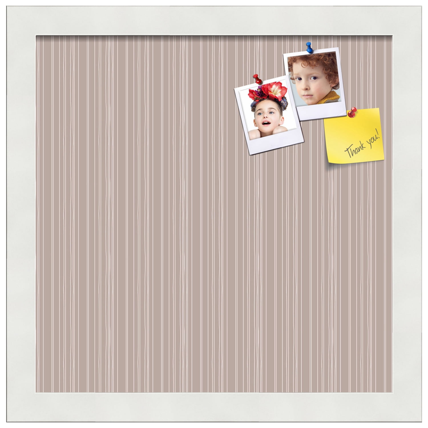 PinPix 12x12 Custom Cork Bulletin Board  Poster Board Has a Fabric Style Canvas Finish, Framed in Other, by ArtToFrames (PinPix-609)