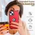 thumbnail image 4 of AIOVETEAB Compatible with iPhone 14 Plus Case Premium Leather TPU Hybrid Case Cover,Red, 4 of 6