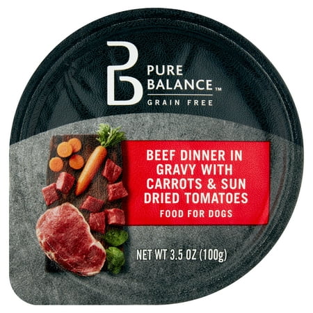 Pure Balance Beef Dinner in Gravy with Carrots & Sun Dried Tomatoes, 3.5 oz