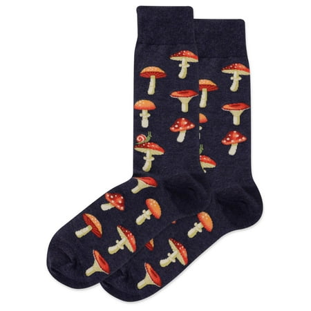 Hot Sox Mens Mushrooms Crew Socks