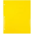 thumbnail image 5 of JAM Heavy Duty Plastic 3 Hole Punch School Folders with Pockets, Yellow, 6/Pack, 5 of 5
