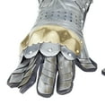 thumbnail image 5 of 14" Metal Silver Replica Medieval Armor Gloves, by DecMode (2 Count), 5 of 8