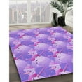 thumbnail image 3 of Ahgly Company Machine Washable Indoor Square Transitional Bright Lilac Purple Area Rugs, 7' Square, 3 of 7