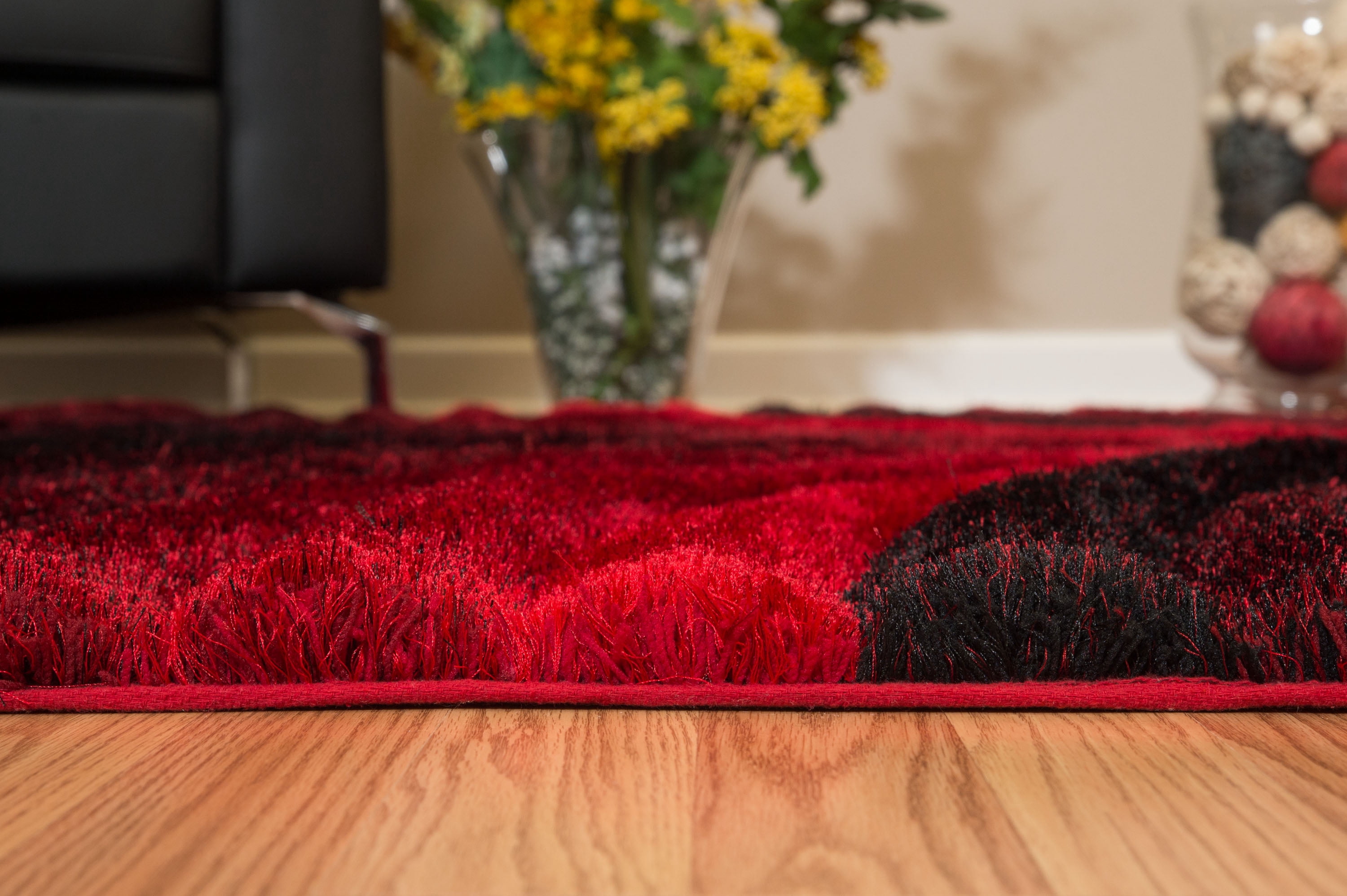 United Weavers Veria Morbido Shag Abstract Area Rug, Red, 7'10" X 10'6"