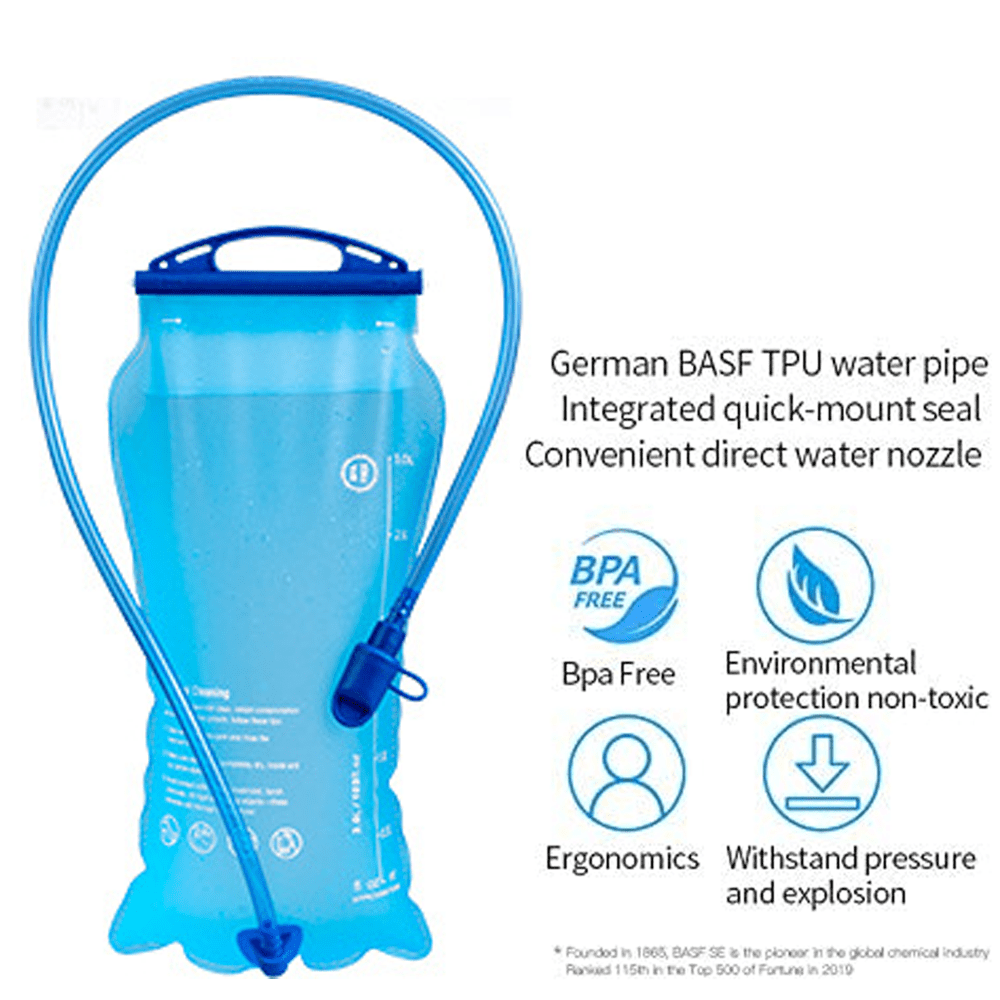 Soft Water Bottle | Shrink As You Drink Soft Flask for Hydration Pack | Folding Water Bottle Ideal
