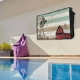 thumbnail image 6 of Outdoor TV Cover 70 to 75 Inches, Country Windmill Farmhouse Butterfly Wood Grain Waterproof and Weatherproof TV Cover with Remote Control Pocket, Flat Screen TV Cover Protector for Outside TV, 6 of 6