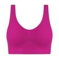 thumbnail image 4 of Sports Bras for Women Plus Size Comfortable Wire-Free Seamless Bra - Breathable Racerback With Light Lift, 5-Piece Pack Hot Pink (4XL), 4 of 5