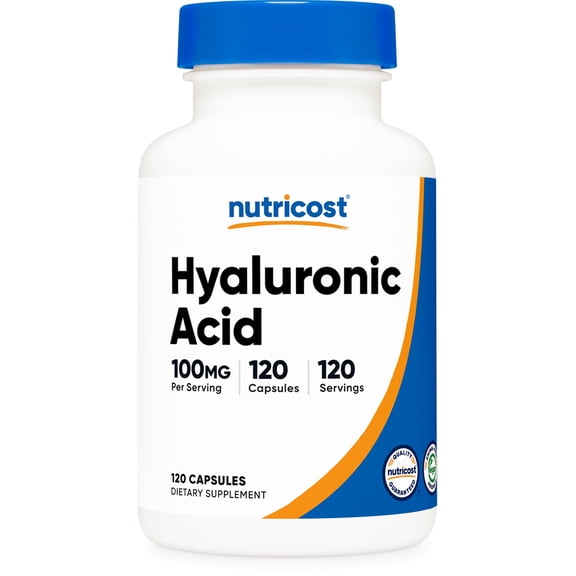 Nutricost Hyaluronic Acid Capsules 100mg Per Serving (120 Veggie Capsules), Supplement