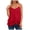 Red, variant on Tank Tops for Women Summer V Neck Cami Tops 2026 Sleeveless Ruffle Hem Shirt Chiffon Flowy Camisole Blouses (Red,L)