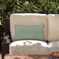thumbnail image 3 of Outdoor Solid Olefin Textured Lumbar Pillow 14 x 26 in Sage, 3 of 5