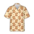 thumbnail image 3 of Camisetas con gráficos de capibara kawaii para hombre, ropa con estampado 3D, camisa hawaiana de playa Aloha, blusa de manga corta Y2K con solapa para niños, 3 of 5