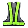 thumbnail image 1 of 1pc Fishnet Safety Reflective Vest High Visibility Security Mesh Waistcoat for Cycling Outdoor Construction (Black), 1 of 9