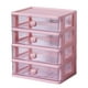 thumbnail image 2 of Organizador de escritorio con cajón para oficina, mesa, organización, compartimentos, ahorra espacio 4 Cajones Rosa, 2 of 9