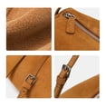 thumbnail image 5 of Genuine Leather Cylinder Bag, Women's Suede Pillow Underarm Shoulder Crossbody Purse, 5 of 8