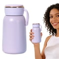 thumbnail image 2 of Vacuum Insulated Stainless Steel Water Bottle - 10oz Double-Wall Tumbler with Leak-Proof Lid - Purple, 2 of 9