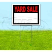 Yard Sale (18" x 24") Yard Sign, Includes Metal Step Stake