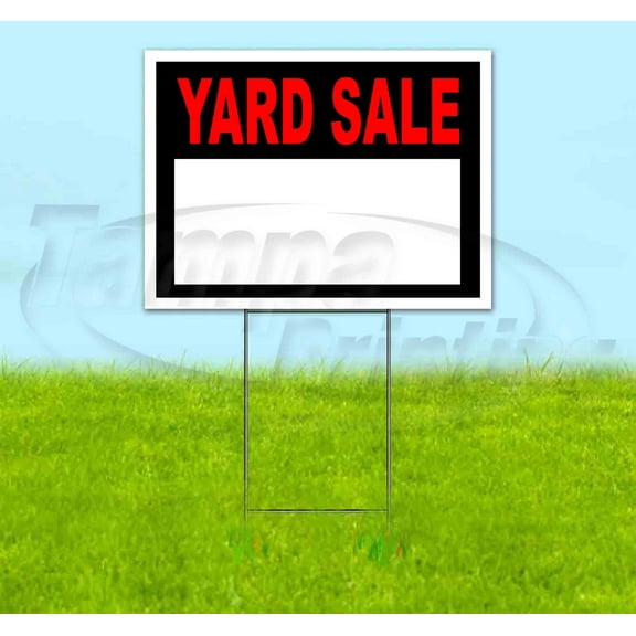 Yard Sale (18" x 24") Yard Sign, Includes Metal Step Stake