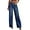 Bluing, variant on Women's Wide Leg Jeans High Waisted Strechy Raw Hem Denim Pants
