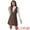 Brown, variant on DARING DIVA Women's Faux Leather Button Down Mini Pinafore Dresses M Brown