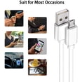 thumbnail image 6 of Micro USB Cable, 3 Pack Fast Android Charging Cord, High Speed Durable Micro USB Charging cable for Samsung Galaxy S6 S7 Edge, Android Smartphones, PS4, MP3, White, 6 of 7