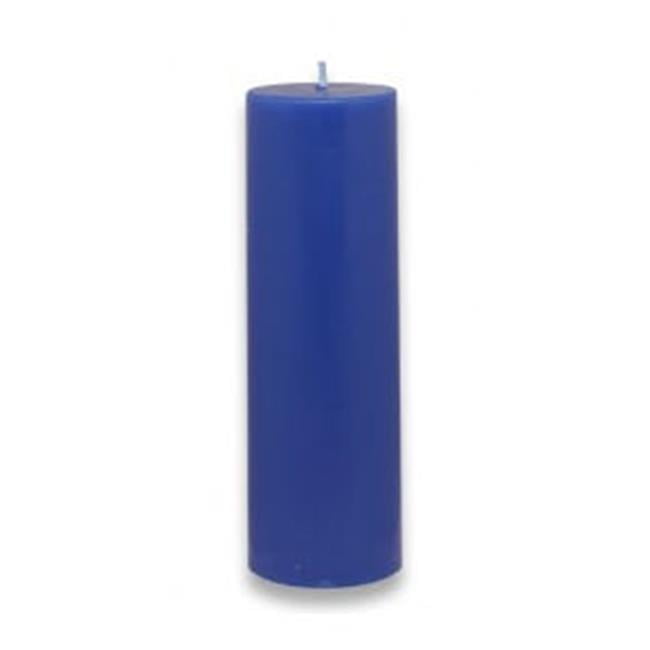 Zest Candle CPZ12124 2 x 6 in. Blue Pillar Candle 24pcsCase Bulk