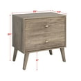 thumbnail image 3 of Prepac Milo Mid-Century Modern 2-Drawer Nightstand, 16"D x 25"W x 25"H, Drifted Gray, 3 of 10