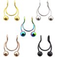 thumbnail image 1 of 5PCS Stainless Steel Fake Nose Rings Non-Piercing Nose Rings, 1 of 6