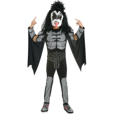 Childs Kiss The Demon Gene Simmons Rock Star Costume Boys Large 12-14