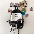 thumbnail image 4 of MesaSe Nylon Women Backpack Fashion Cute Schoolbag Multi-pocket Zipper Rucksack (Black), 4 of 10