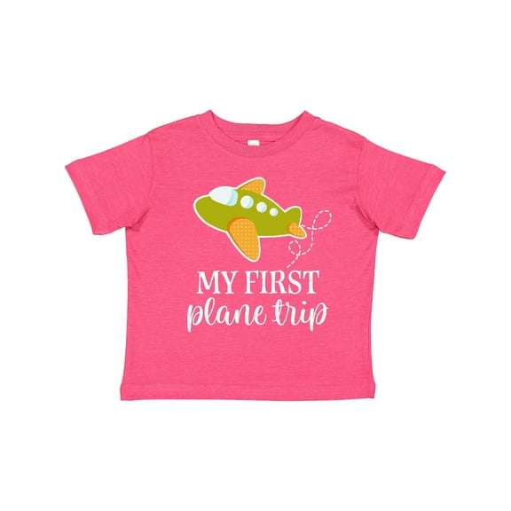 Inktastic My First Plane Trip Airplane Travel Boys or Girls Toddler T-Shirt