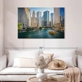 thumbnail image 2 of Elephant Stock Chicago River Tour Boat Wall Art - Horizontal Canvas Wall Art - Living Room Wall Decor - City Canvas - Blue And Beige Decor - 45" x 30", 2 of 8