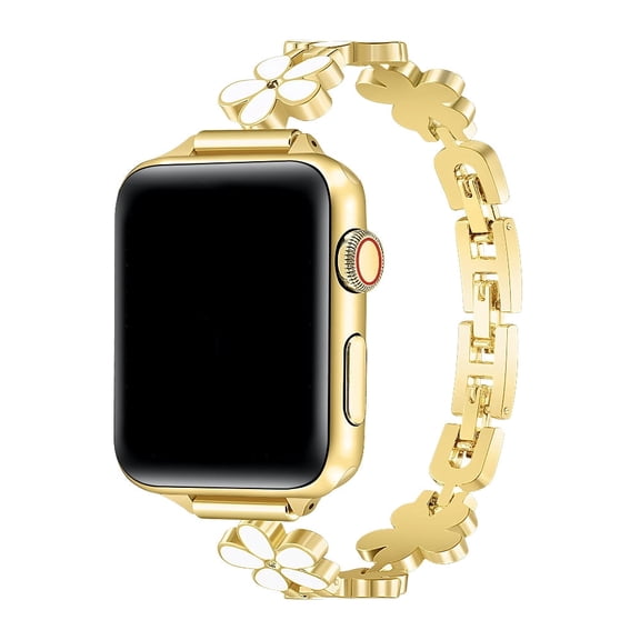 Posh Tech Daisy Metal Replacement Apple Watch Band in Gold
