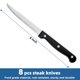 thumbnail image 2 of Juego de cuchillos para carne WISKEMA 8 piezas de acero inoxidable con alto contenido de carbono, 2 of 7