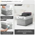 thumbnail image 4 of Sorbus Fabric Storage Bins for Shelves - 15" Sturdy Collapsible Baskets with 2 Handles, 6-Pack for Home Organization, Closets, Toys, Clothes, White/Gray, 4 of 7