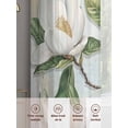 thumbnail image 6 of White Floral Sheer Curtains 84 Inch Length 2 Panels Set, Pastoral Farmhouse Magnolia Flowers Leaves Voile Window Treatment Rod Pocket Curtains Sheers Drapes for Bedroom/Living Room/Kitchen 52"x84"x2, 6 of 7