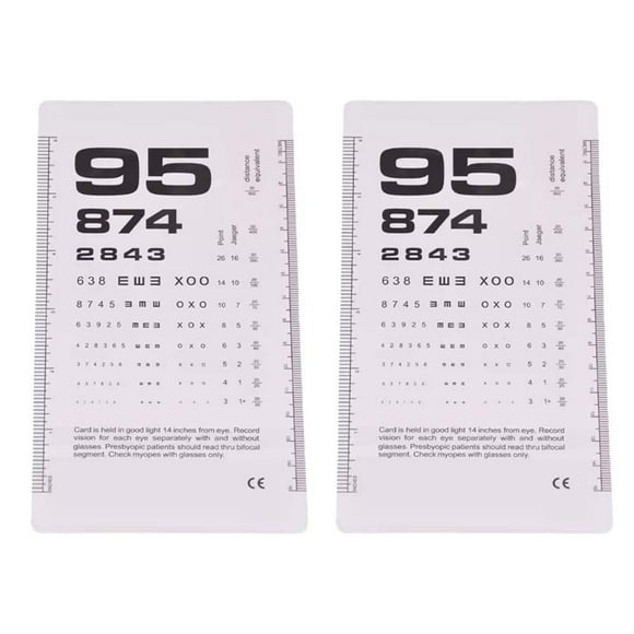 BTOER Vision test and PD measurement tools Eye chart/PD ruler/eye mask