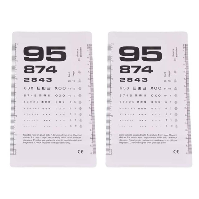 Vision Test And Pd Measurement Tools Eye Chart/Pd Ruler/Eye Mask Digital-2Pcs