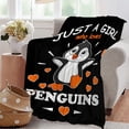 thumbnail image 3 of Penguin Blanket,Gifts for Girls Loves Cute Penguins Animals Plush Throw,Super Soft Flannel Fleece,Warm Throw Blankets,Lightweight Comfy Sheet for Couch Bed Sofa,80"x60" Queen for Women Men, 3 of 6